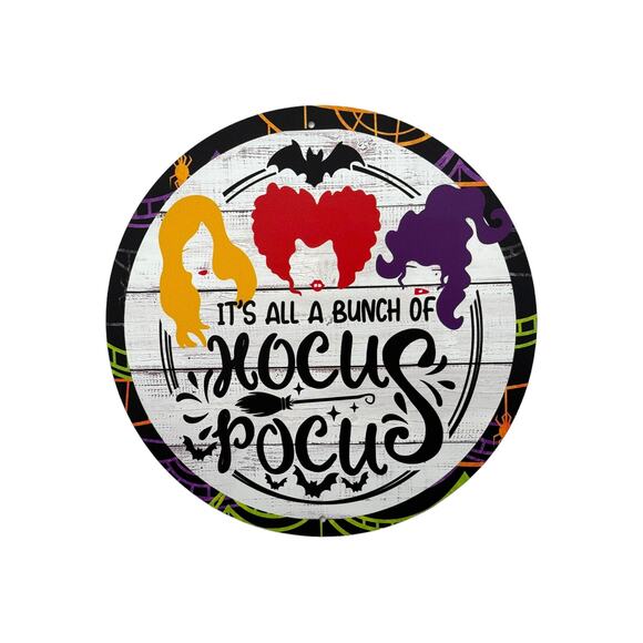 Three Witches Halloween Wreath Kit | Three Witches Sign and 6 Yards Ribbon - Picture 2 of 5